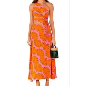 farm rio macaw scarf maxi dress FARM Rio | Dresses | Farm Rio Macaw Scarf Maxi Dress Halter Neck Cut Out Bodice Viscose Xl Nwt